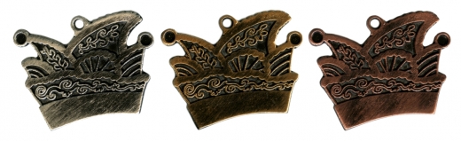 MTL811 Carnavalmedaille Steek goud-zilver-brons Hoog 4,5 cm